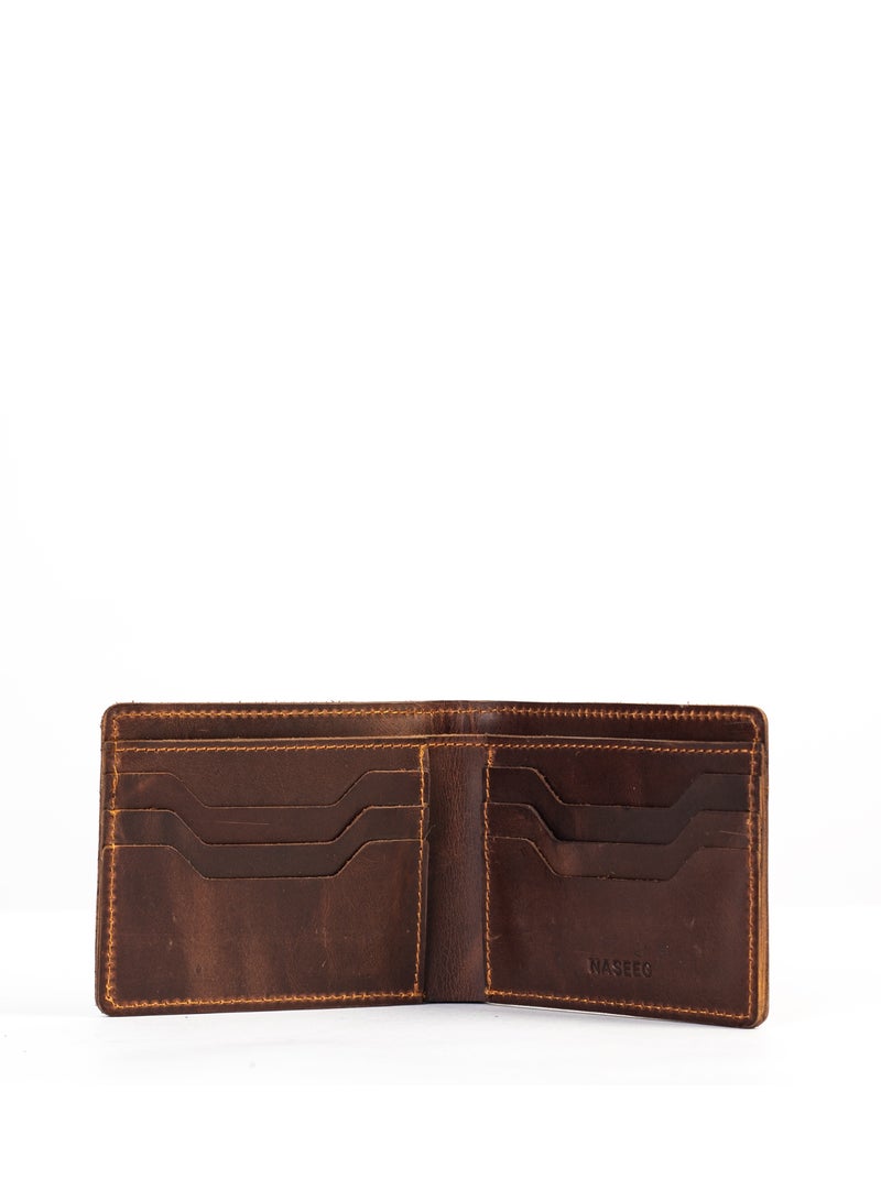 NASEEG Narmer Genuine Leather Wallet From Naseeg - Havan Brown Crazy Horse - Image 3
